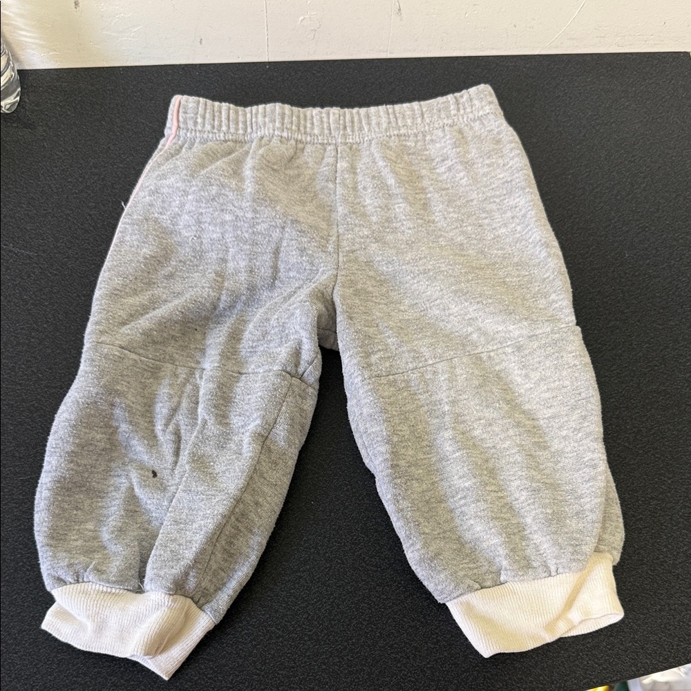 Children's Gray Sweatpants with Cream Cuffs 90’s